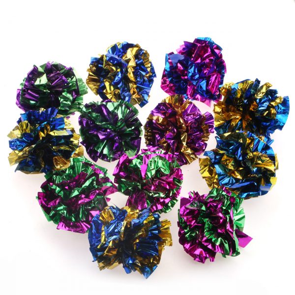 Palle di Mylar Cat Toy Shiny Crinkle Ball