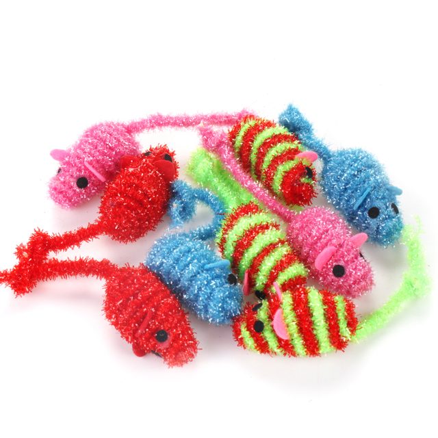 Hochet chat jouets souris chaton jouet interactif couleur assortie