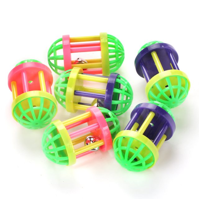Plastic Noisy Cat Toy Balls with Bell