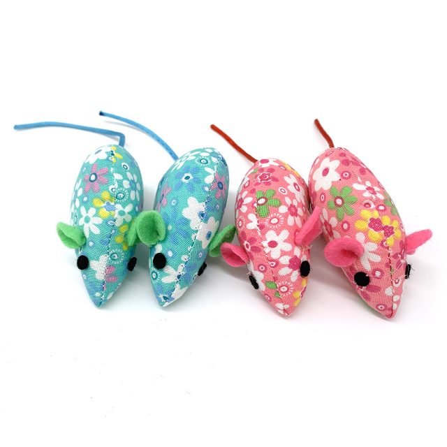 Soft Cat Toys Mice with Stuffed Cotton Mouse