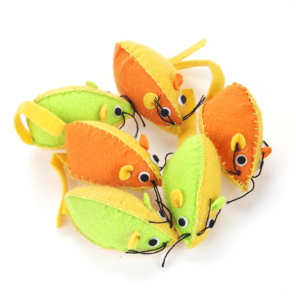 WONET Soft Cat Toys Mouse con topo in cotone imbottito