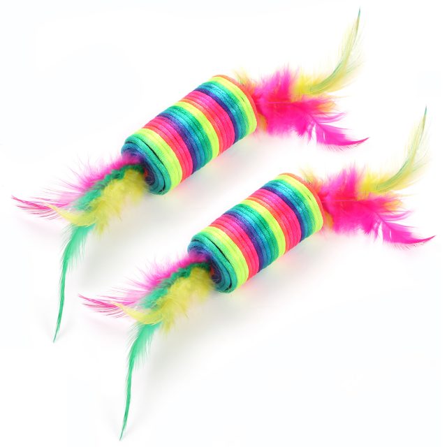 Cat Supply Cat Toy Feather Cat Balls Quiet Play
