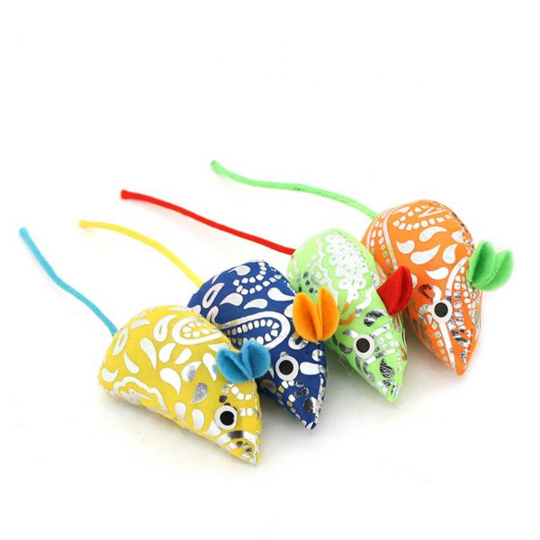 Ratos de brinquedos macios para gatos com mouse de algodão recheado
