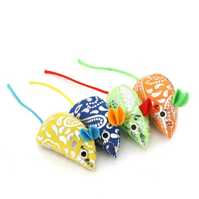 Soft Cat Toys Mice with Stuffed Cotton Mouse