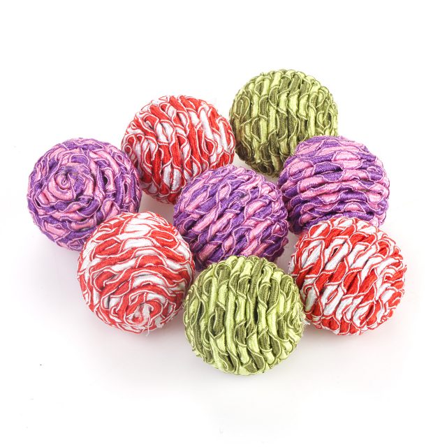 Rattle Cat Toys Ball with Feather Rope Balls