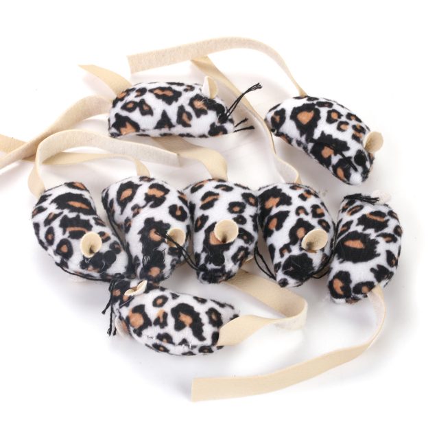 Soft Catnip Cat Toys Mice Knitted Stuffed Cotton Mouse