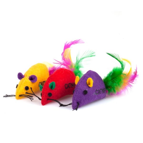 Soft Cat Toys Mice with Stuffed Cotton Mouse