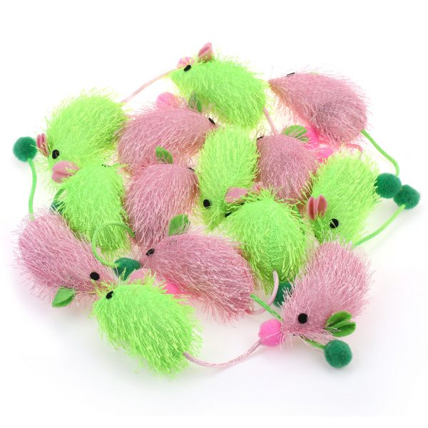 WONPET Cat Cotton Toys Mice Cat Supply with Catnip