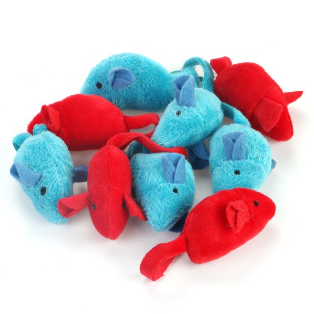 WONPET Cat Cotton Toys Mice Cat Supply with Catnip