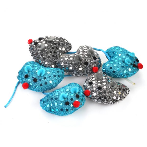 WONPET Soft Cat Toys Mice with Stuffed Cotton Mouse