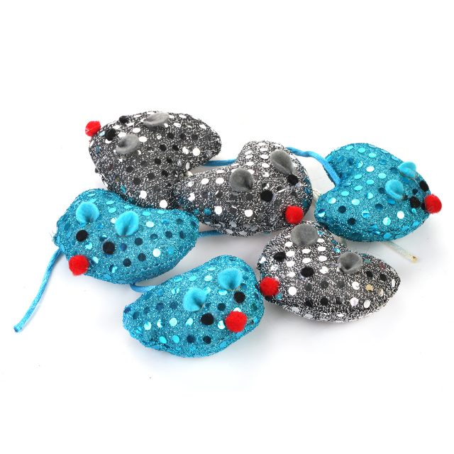 WONPET Soft Cat Toys Mice with Stuffed Cotton Mouse