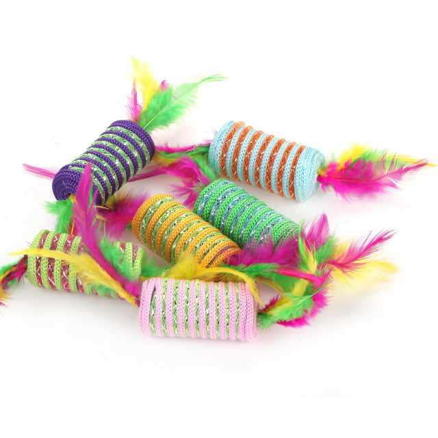 Cat Supply Cat Toy Feather Cat Balls Quiet Play