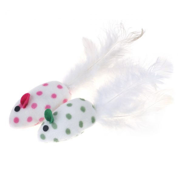 WONPET Soft Cat Toys Mice with Stuffed Cotton Mouse - immagine 2