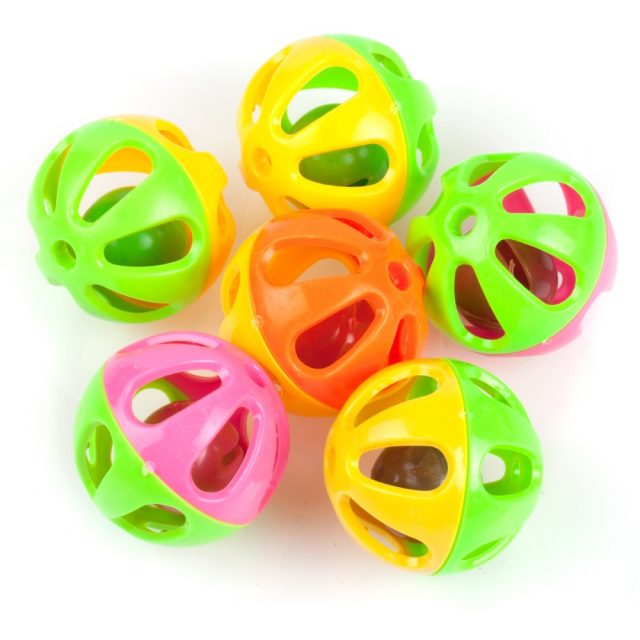 Rattle Cat Toys Ball with Feather Rope Balls