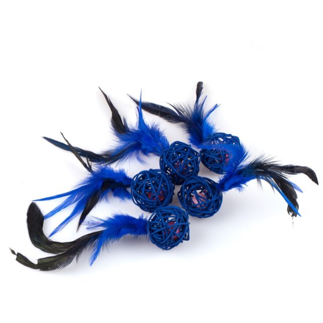 Cat Supply Cat Toy Feather Cat Rattan Ball