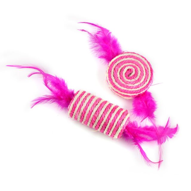 Cat Supply Cat Toy Sisal Feather Cat Balls