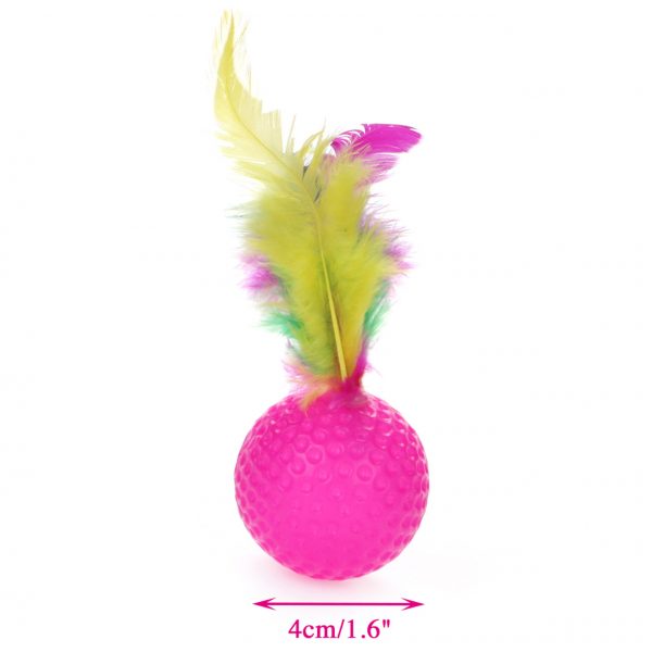 Cat Supply Cat Toy Feather Cat Balls Quiet Play - Image 2
