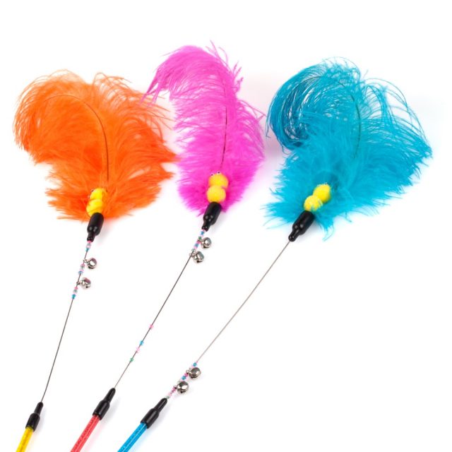 Cat Supply Feather Cat Toys Cat Wand Cat Stick