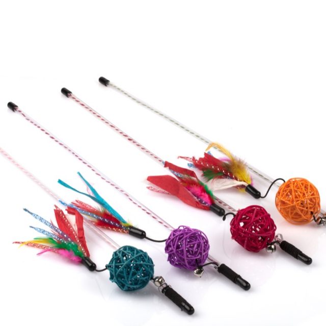 Cat Supply Feather Cat Toys Cat Wand Cat Stick