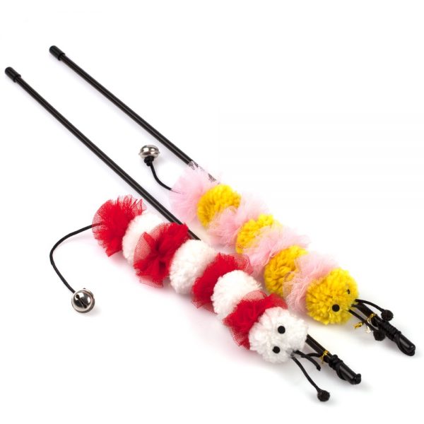 Cat Supply Christmas Interactive Cat Wand Cat Stick