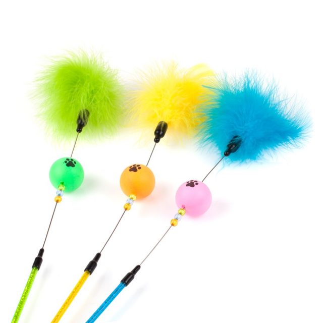 Cat Supply Feather Cat Toys Cat Wand Cat Stick