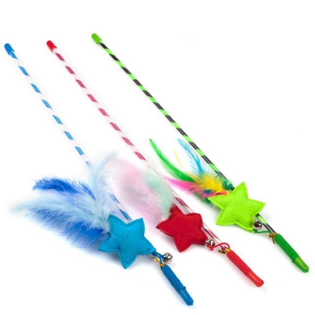 Cat Supply Feather Cat Toys Cat Wand Cat Stick