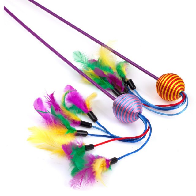 Cat Supply Feather Cat Toys Cat Wand Cat Stick