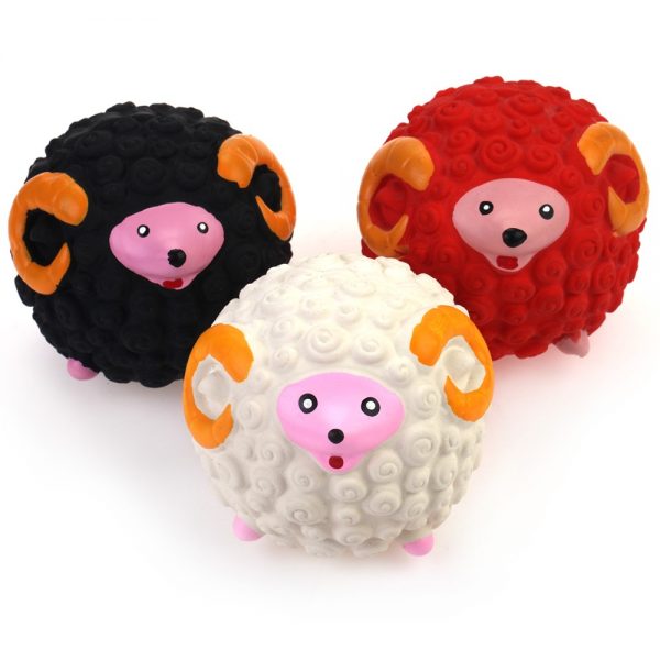 Latex Squeaky Dog Toy Smiley Face Balls