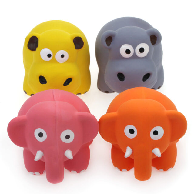 Squeak Latex Puppy Toy for Small Dogs Assorted Color