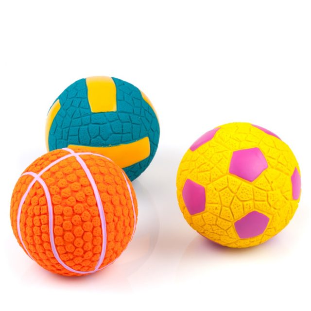 Squeaky Latex Dog Toy Balls