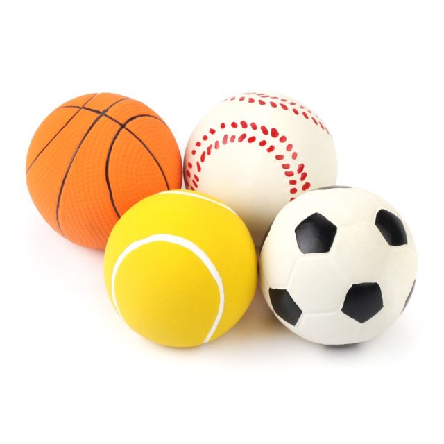 Squeaky Latex Rubber Dog Toy Balls