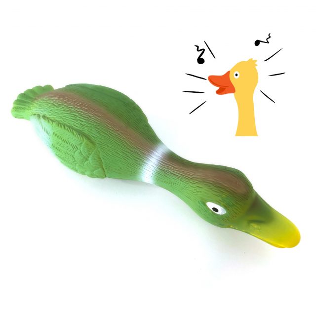 Large Dog Toys for Interactive Large Duck Squeeze Grunt Toy