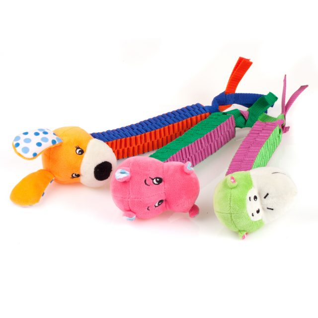 Interactive Plush Dog Toys with Squeak Playing