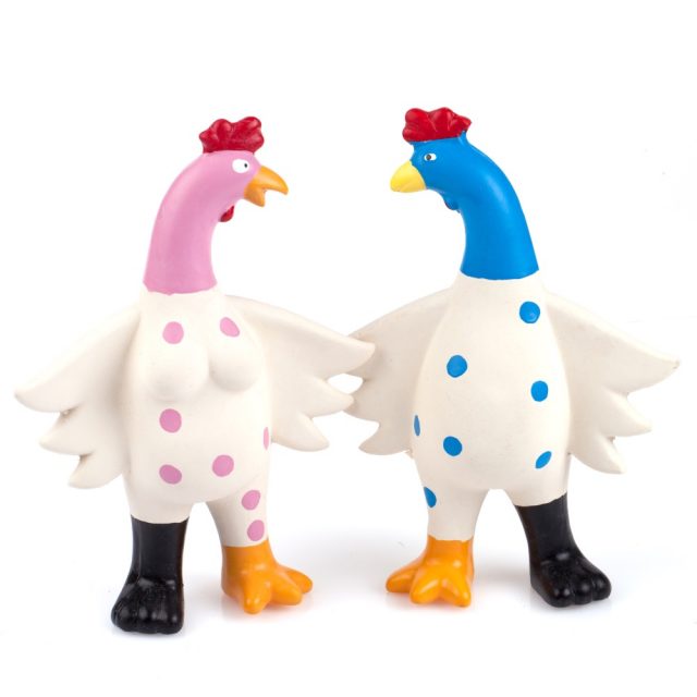 Duck Latex Dog Toys Color Blue and Pink