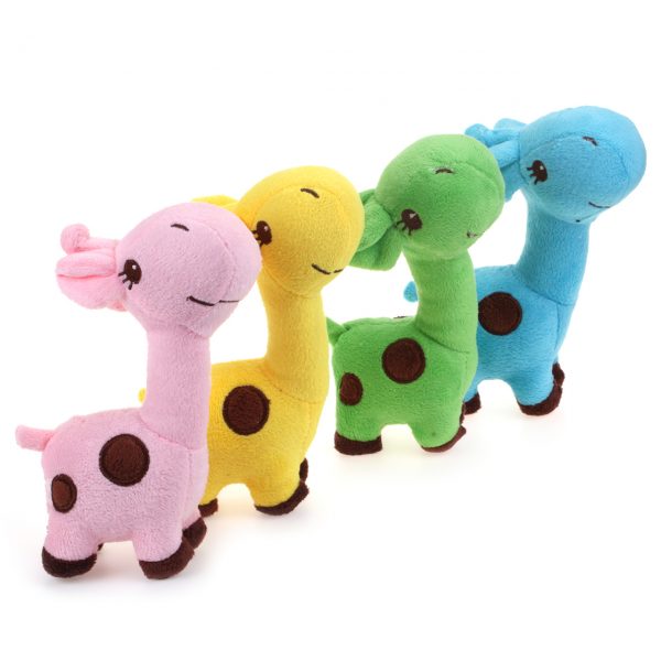 Cartoon Family Plush Dog Toys with Squeak Playing
