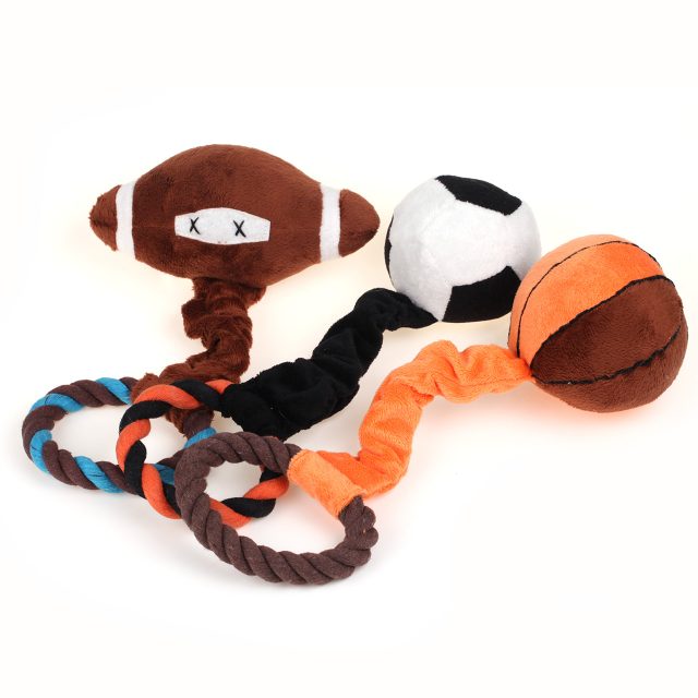 Interactive Plush Dog Toys with Squeak Playing