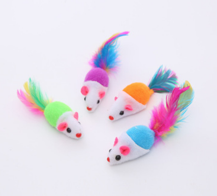 Furry Cat Toy Mice Indoor Play