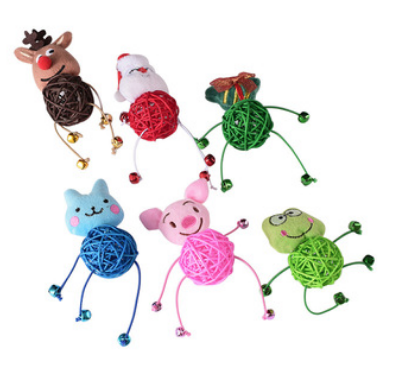 Cat Supply Cat Toy Rattan Ball Toy with Bell