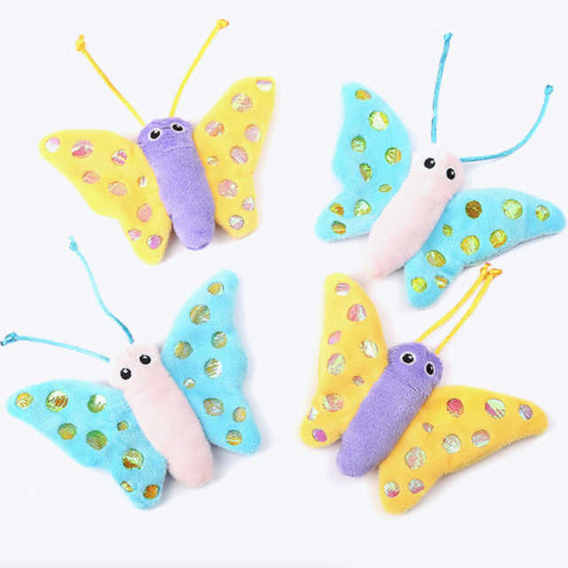WONPET Cat Cotton Toys Butterfly