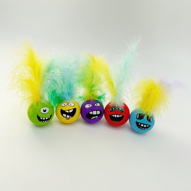 Cat Toys Ball Csendes játék tollal
