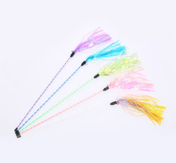 WONPET Cat Supply Cat Stick بشريط ملون