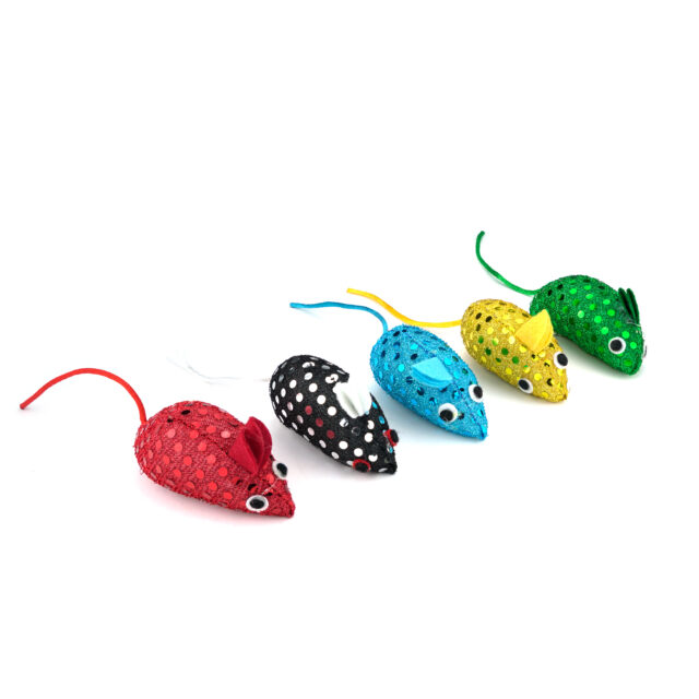 Weiche Katzenspielzeugmäuse mit gefüllter Baumwollmaus