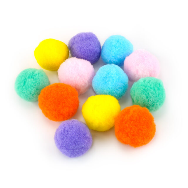 Cat Toys Ball with Bell Cotton Colorful Balls