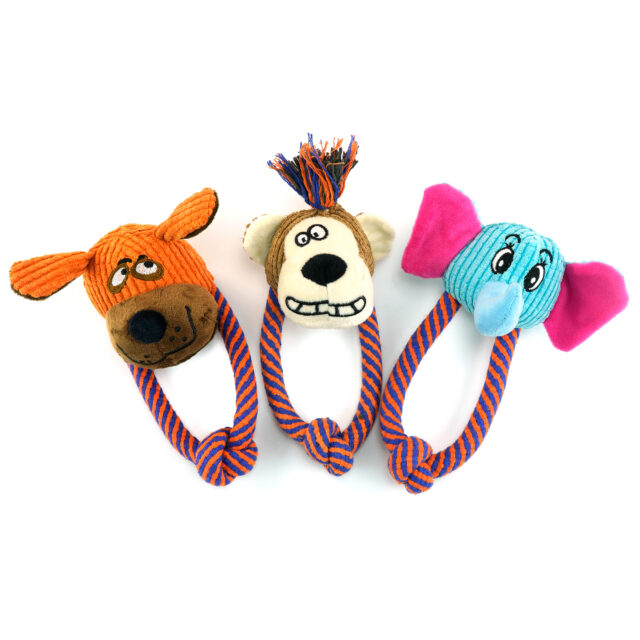 Plush Dog Toys with Rope