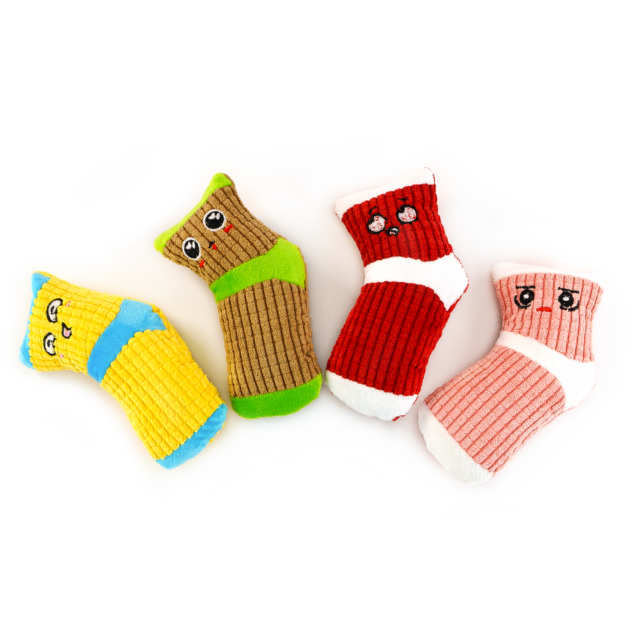 Plush Dog Toys with Crackle Sound