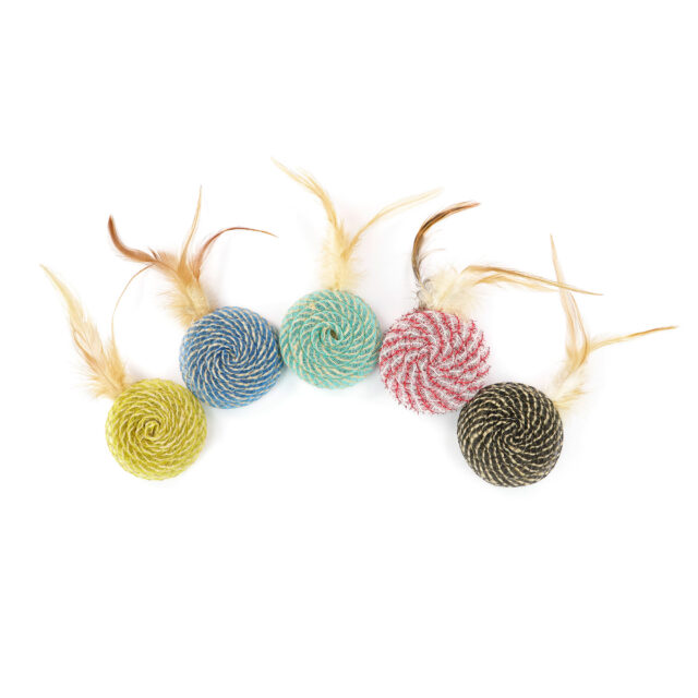 Cat Toys Ball Csendes játék tollal