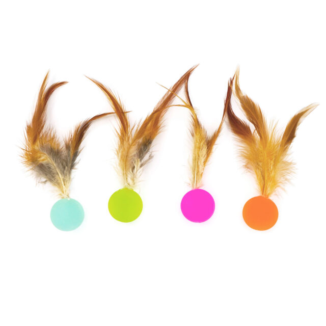 Cat Toys Ball Csendes játék tollal